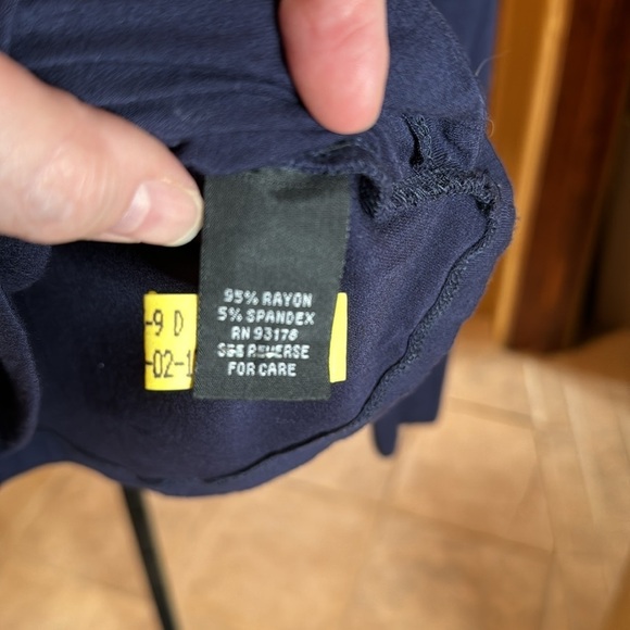 Grace Navy Blue Splice Wrap Top Size Small - Picture 3 of 6